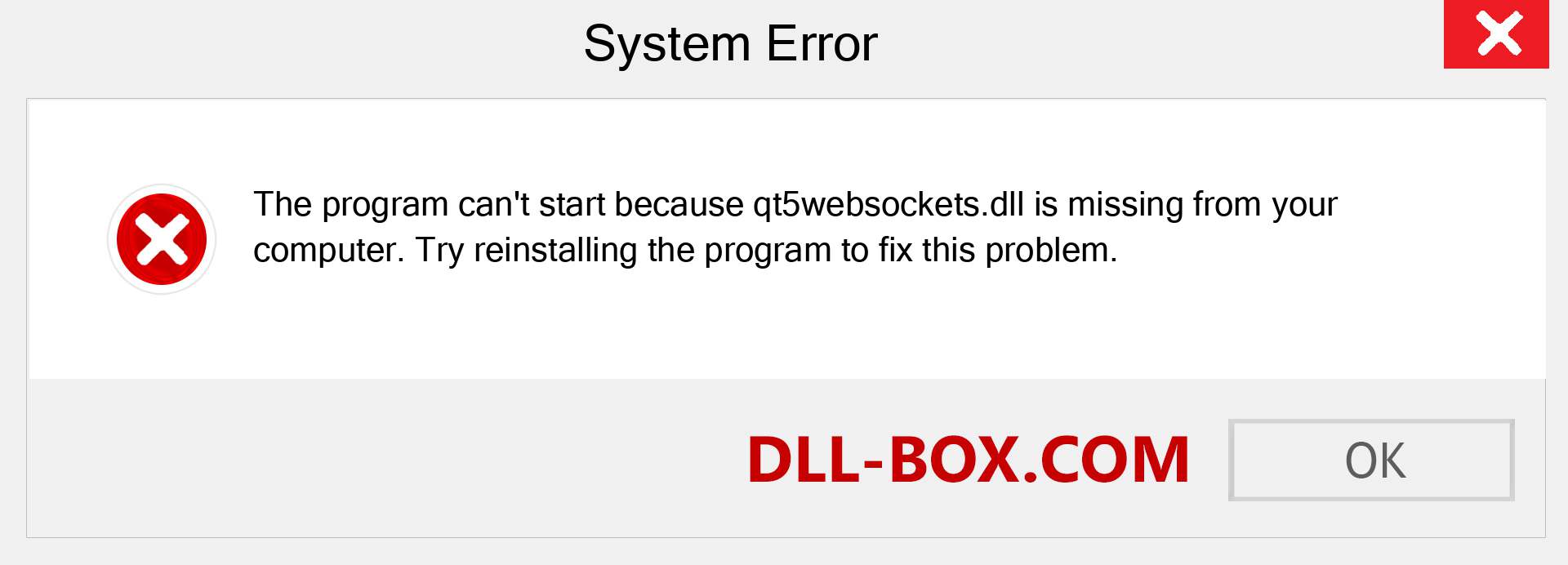  qt5websockets.dll file is missing?. Download for Windows 7, 8, 10 - Fix  qt5websockets dll Missing Error on Windows, photos, images